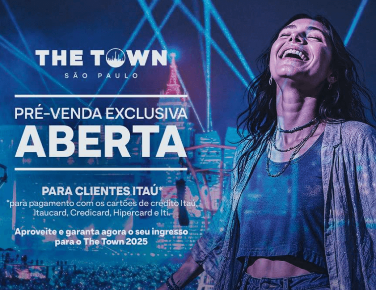 Pré-venda de ingressos para o The Town 2025 já começou — só para clientes Itaú!